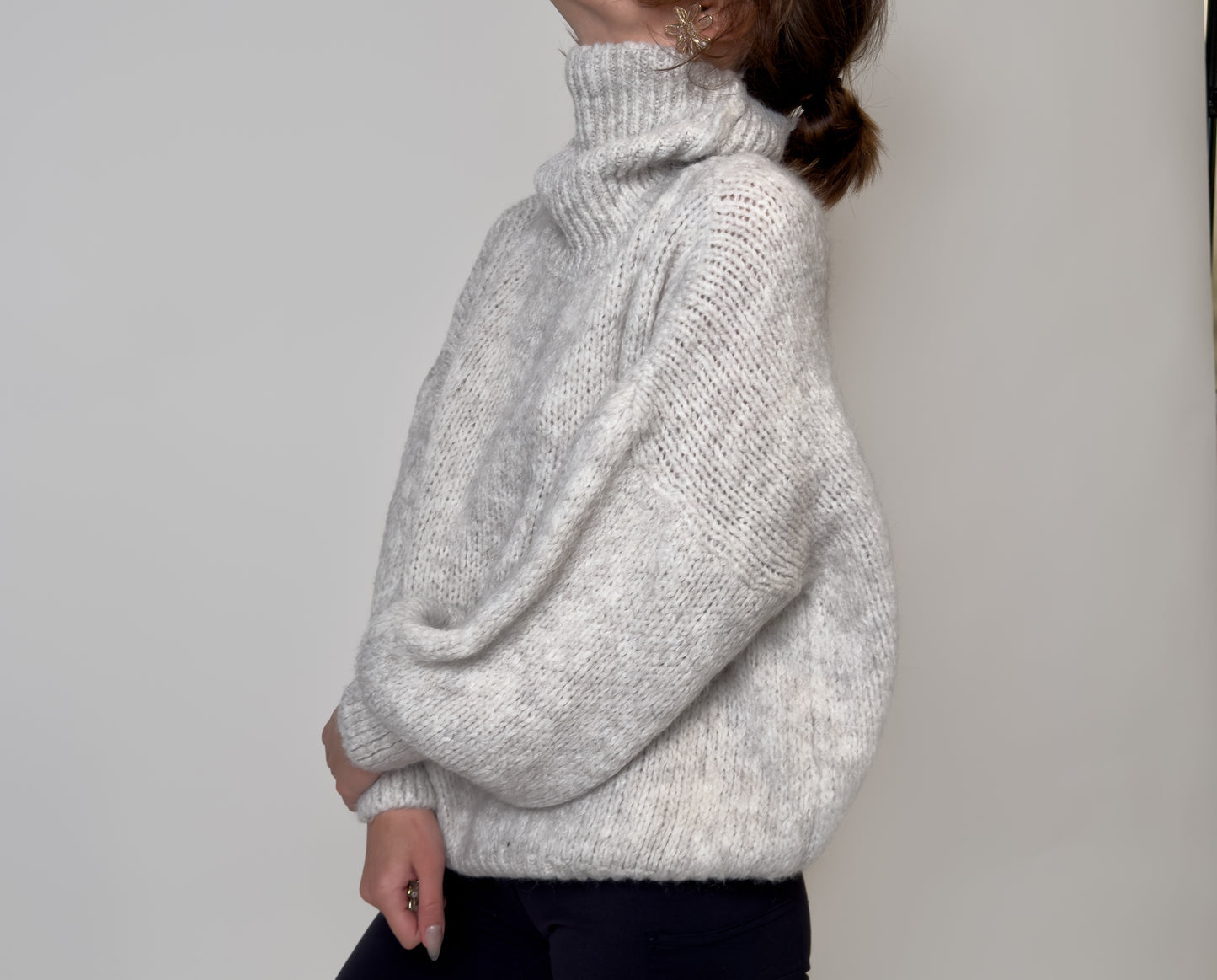 Light Gray Cozy Knit Sweater