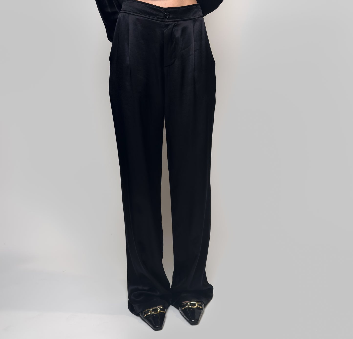 Black Slick Pants